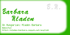 barbara mladen business card